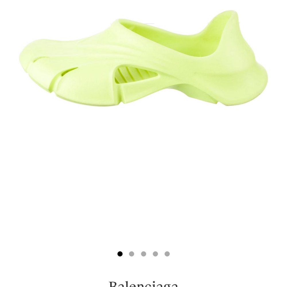 Balenciaga Neon Yellow rubber cutout accent sandals